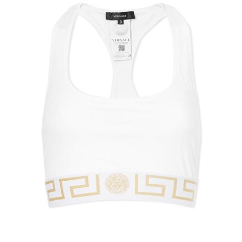 versace sports bra white|Versace sports bra size chart.